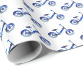 バランスバイクウォーターカラーアート ラッピングペーパー (ロールコーナー)