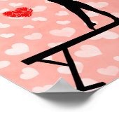 バランスビームの体操選手/ハート ポスター (角)