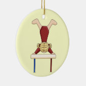 バランスビーム上のリトルギムナスト セラミックオーナメント (右)