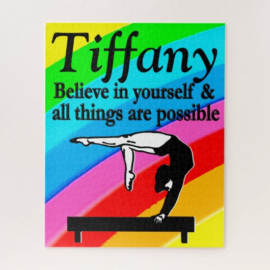 バランスビーム体操パーソナライズされたパズル ジグソーパズル (縦)