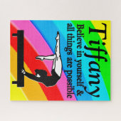 バランスビーム体操パーソナライズされたパズル ジグソーパズル (横)