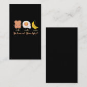 バランスブレックファーストトーストエッグバナナヘルシーフード 名刺 (正面/裏面)