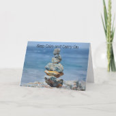 バランスロック勇気付けられるグッドワークアートカード カード (正面)