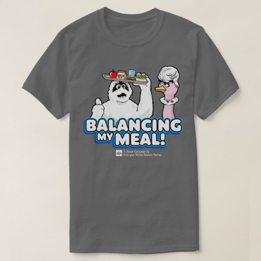 バランス私の食事レトロPSAダーク Tシャツ (デザイン正面)