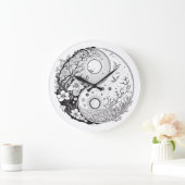 バランス陰陽着色時計の時間 ラージ壁時計 (ホーム)