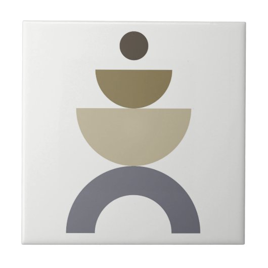 バランス – カラフルミッドセンチュリー幾何形状 タイル (正面)