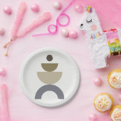 バランス – カラフルミッドセンチュリー幾何形状 ペーパープレート (パーティー)