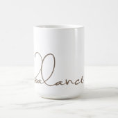 バランス、ホワイト、ヨガカッコいいモダン、 コーヒーマグカップ (中央)