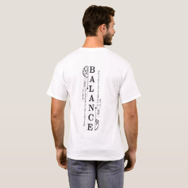 バランス マインド&ハート タイポグラフィー 引用 アート Tシャツ