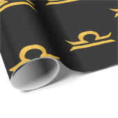 バランス、天秤座ゴールデン〔占星術の〕十二宮図標識 ラッピングペーパー (ロールコーナー)