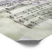 バラヴィンテージシート音楽アートポスター ポスター (角)