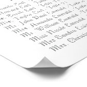 バラヴィンテージモダンメイスンジャーの座席表 ポスター (角)