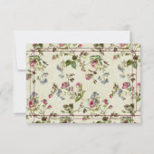 バラヴィンテージ庭園の結婚式rsvpカード 出欠カード (裏面)