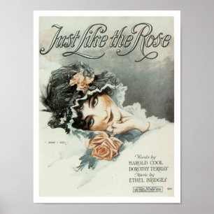 バラヴィンテージ楽譜の表紙のような曲 ポスター