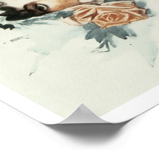 バラヴィンテージ楽譜の表紙のような曲 ポスター (角)