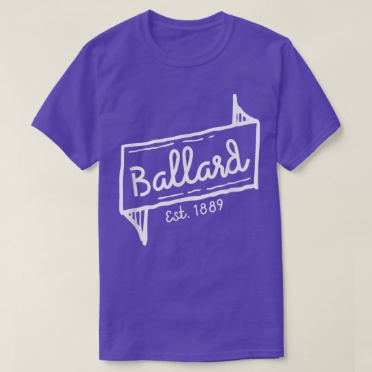 バラードシアトルワシントンエスト Tシャツ (デザイン正面)