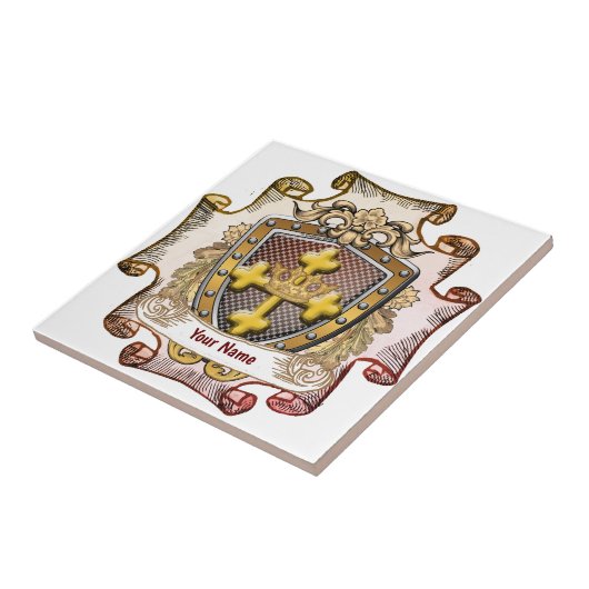 バラー家紋名牌 タイル (側面)