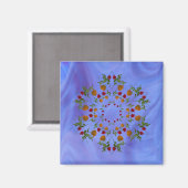 バラ万華鏡のように千変万化するパターン マグネット (正面/裏面)