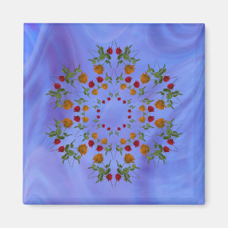 バラ万華鏡のように千変万化するパターン マグネット