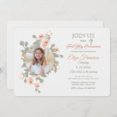 バラ三日月写真宗教招待状 招待状 (正面/裏面)