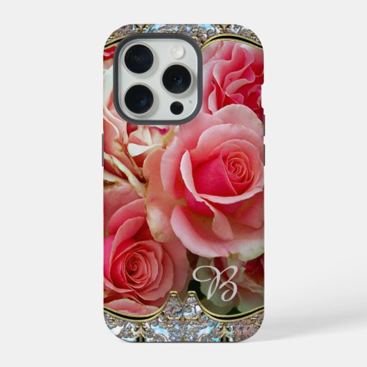 バラ並列モノグラム iPhoneケース (裏面)