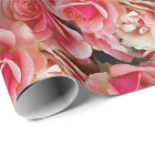 バラ並目30インチx 6'バレンタイン ラッピングペーパー (ロールコーナー)