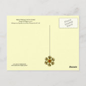 バラ付きナイチンゲール、赤い黒い黄色 ポストカード (裏面)