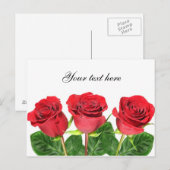 バラ付きポストカード ポストカード (正面/裏面)