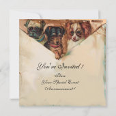 バラ付き三つ 招待状 (裏面)