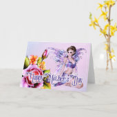 バラ付き妖精 – ファンタジー母のデイカード カード (黄色い花)