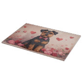 バラ付きAiredale – バレンタインデー カッティングボード (角)