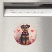 バラ付きAiredale – バレンタインデー マグネット (インサイチュ (食洗機))