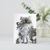 バラ付きKITTEN ポストカード (スタンド正面)