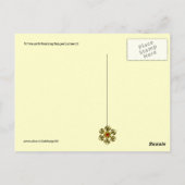 バラ付きKITTEN、茶色と白い黄色 ポストカード (裏面)