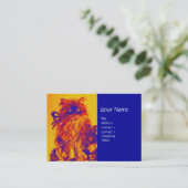 バラ付きKITTEN，黄色オレンジブルー 名刺 (スタンド正面)