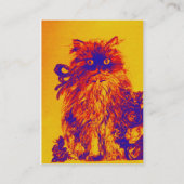 バラ付きKITTEN，黄色オレンジブルー 名刺 (裏面)