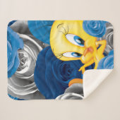 バラ付きTWEETY™ シェルパブランケット (正面(横))