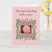 バラ付つる植物 カード (黄色い花)