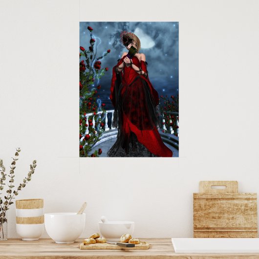 バラ仮装 ポスター (キッチン)