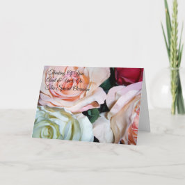 バラ伯母パーソナライズされた結婚周年記念 カード