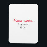 バラ体バターあなたのテキスト名を追加カスタム重量 マグネット<br><div class="desc">デザイン</div>