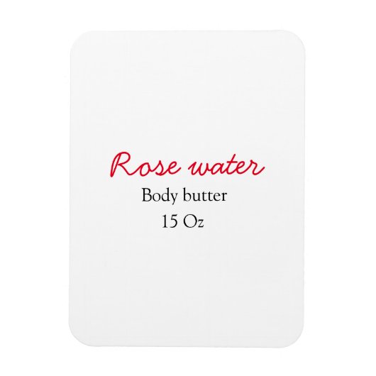 バラ体バターあなたのテキスト名を追加カスタム重量 マグネット (縦)