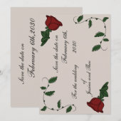 バラ保存日付 セーブザデート (正面/裏面)