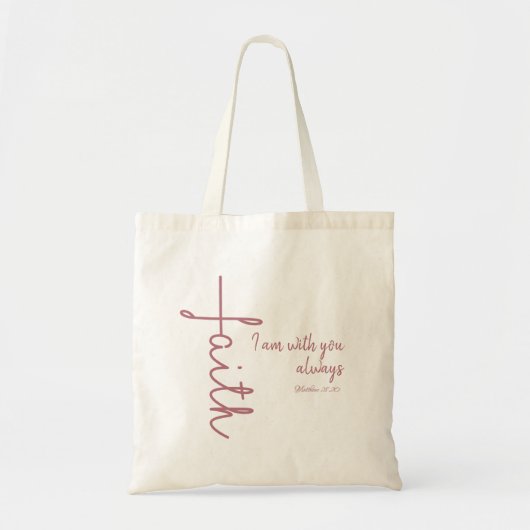 バラ信仰と聖書の聖句 トートバッグ (正面)