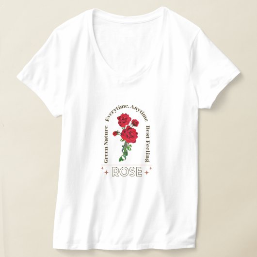 バラ優雅 Tシャツ (レイダウン)