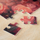 バラ入りアビシニアン猫 – バレンタイン ジグソーパズル (側面)