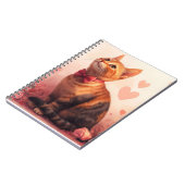 バラ入りアビシニアン猫 – バレンタイン ノートブック (左側)