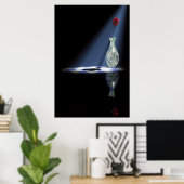 バラ入り花瓶2 ポスター (ホームオフィス)