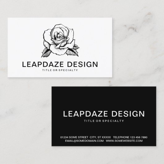 バラ入れ墨 名刺 (正面/裏面)