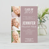 バラ写真卒業招待状 招待状 (スタンド正面)